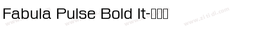 Fabula Pulse Bold It字体转换